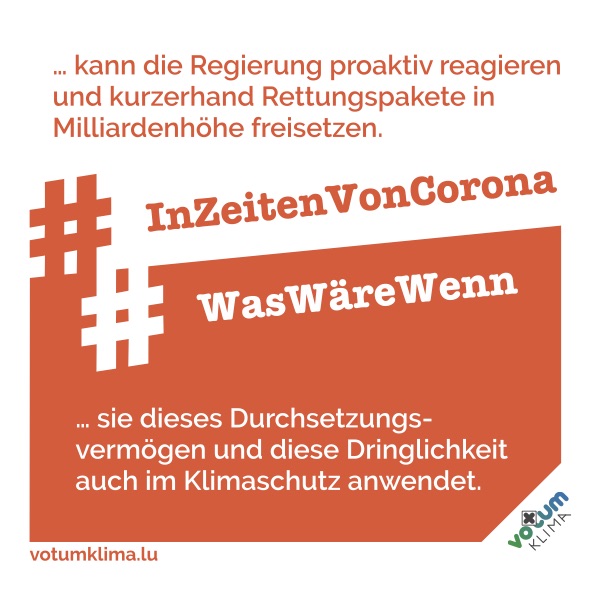 #WasWäreWenn die Regierung proaktiv und dringend auf den Klimaschutz reagierte